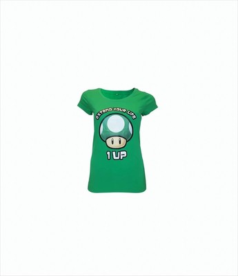 GW807f Nintendo T-Shirt Damen -XS- Extend Your Life,grün Neu & OVP
