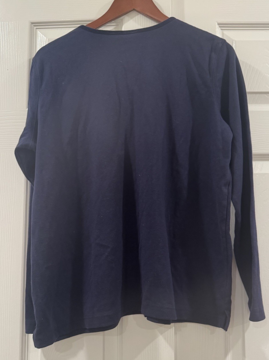 Vintage Classic Elements BlueButton Sweater Top X… - image 2