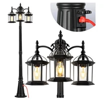 Vianis 82.9 H Dusk to Dawn Lamp Post Light Pole