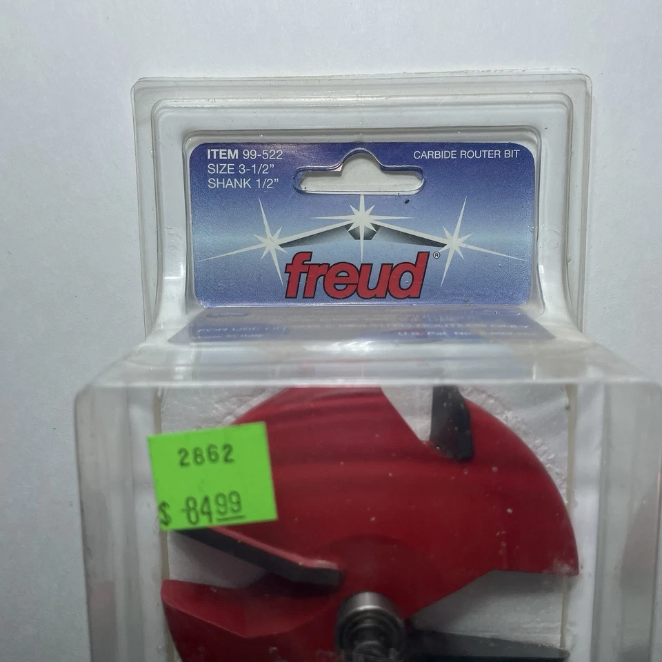 Freud 99-522: 3 1/2” (diámetro) Broca de panel elevada con vástago de 1/2”, radio grande de 15/64” Foto 2 de 4