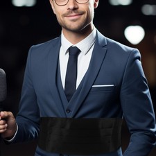 Tuxedo Band Man Waist Corset Suit Accessories for Men Cummerbund