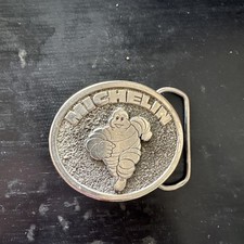 VINTAGE MICHELIN MAN BELT BUCKLE GREAT AMERICAN BUCKLE COMPANY USA MADE