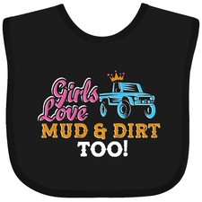 Inktastic Mudding Off Roading Girls Love Mud Baby Bib Mudslinging Off-roading