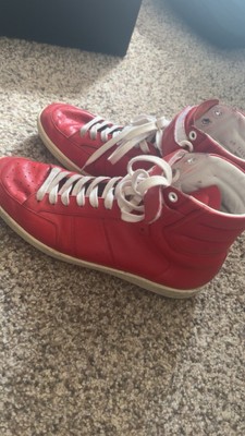 Saint Laurent SL/12H High Top Red Leather Sneakers 43 EU 10  display picture 2