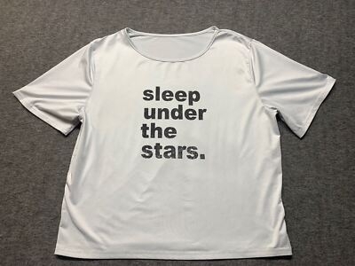 Sleep Under The Stars Women's Size Large White Basic T Shirt Comfort Sleep