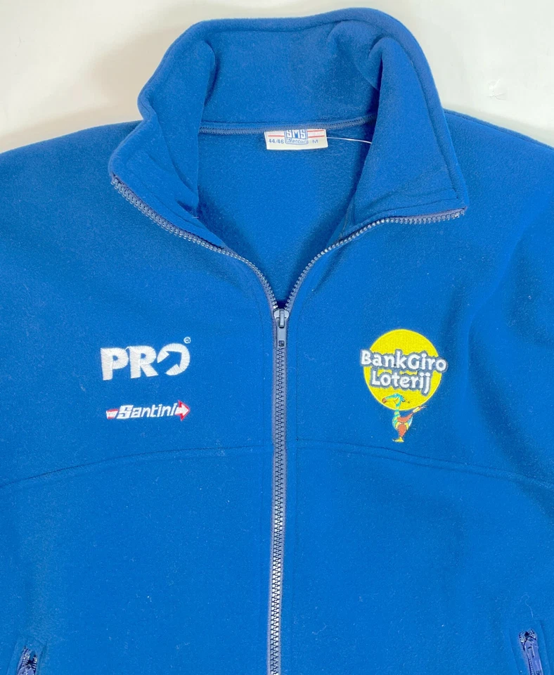 Bank Giro Loterij Casual Fleece Vest in Blue - Size M - Made in Italy by Santini - Image 2 of 4