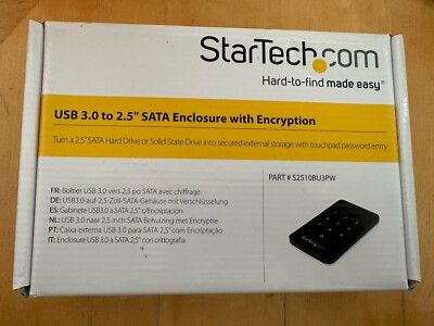 Startech S2510BU3PWPS 2.5-Inch USB 3.0 Encrypted External Hard Drive Enclosure