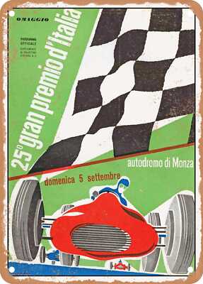 METAL SIGN - 1954 25th Grand Prix of Italy Monza Circuit Sunday, September 5th
