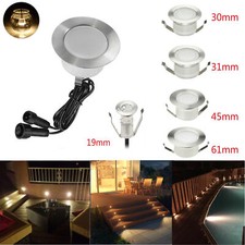 Ø19/30/31/45/61mm Low Voltage Decking Terrace LED Deck Stair Step Soffit Lights 