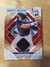 2020 Jasson Dominguez Panini Elite Extra Edition Prospect Materials PMJD Red /49