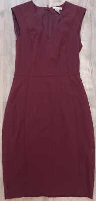 NEW WOMEN'S H&M Sexy Plum Purple Sleeveless V-Neck A-Line Style Dress, sz 4
