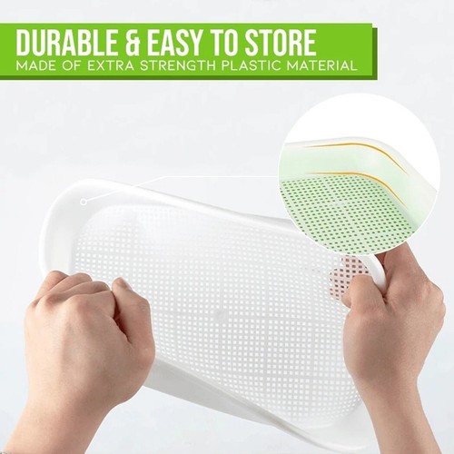 New Sprout Tray With Grid Soil-Hydroponic Bean Sprout Plate With Cover - Foto 19 di 24