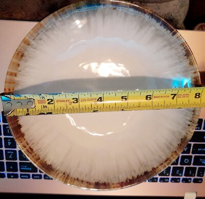 Tommy Bahama White Gray Gold Melamine Cereal Bowls Set of 4