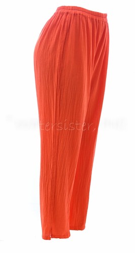 WATERSISTER Cotton Gauze SLIM Narrow Leg Pant 1(S/M) 2(L/XL) 3(1X+) oh my COLORS - Picture 11 of 28