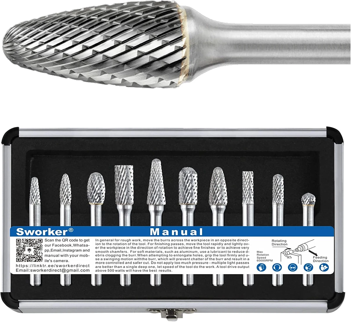 Carbide Burr Set 1 4