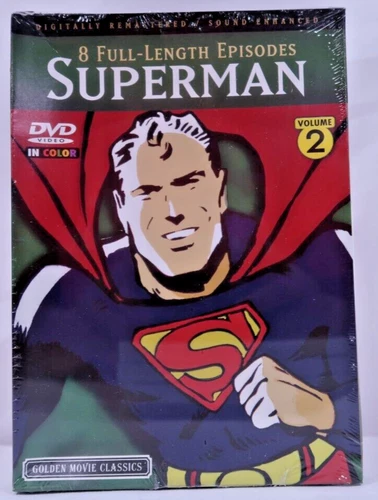 1940's Superman: The Animated Series - Vol. 2 (DVD, 2004, 8 Episodes) New Sealed