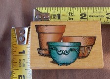 2 1/4" x 1 1/2" Pots 854 Rubber Stamp - Comotion Rubber Stamps