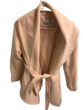 Chicwish Wool Blend Coat Belted Women’s Size Small Ivory Cream