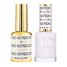 DND DC DUO Matching Gel & Lacquer 0.5 floz/15mL #057 - White Bunny