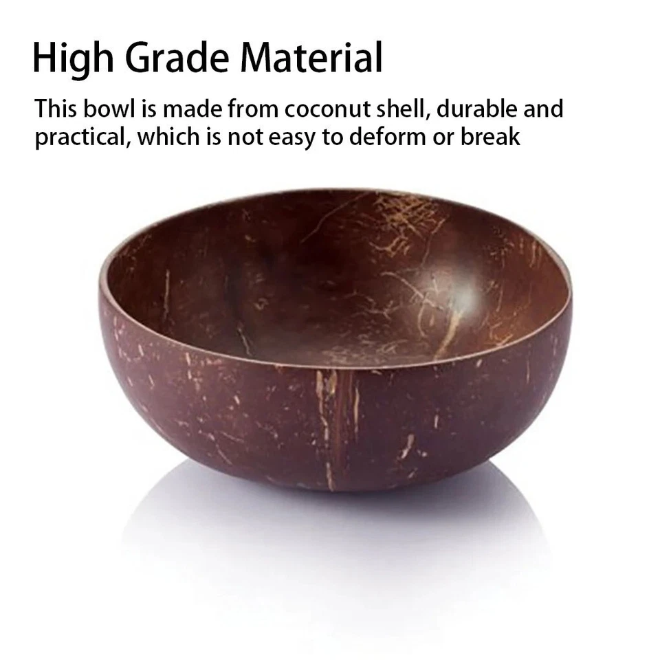 Coconut Shell Bowl Natural product Salad Rice holder food bowls - Image 2 of 4