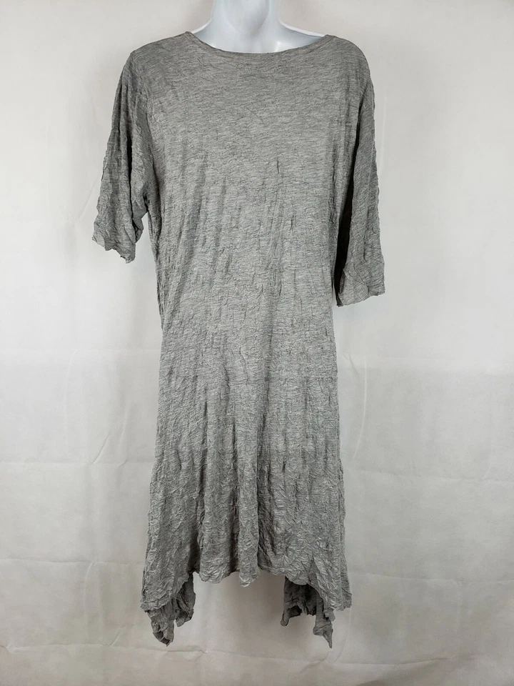 Vestido LAUREN VIDAL Gris Ácido Arrugado Historia Talla 18 Mujer Poliéster y Viscosa Foto 2 de 4