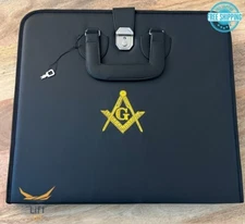 Masonic Hand Embroidered Square & Compass Masonic Apron  Case MM, WM, PROVINCIAL