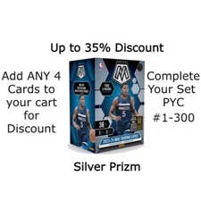 2023-24 Panini Mosaic Basketball Silver Holo Prizm Complete Your Set #1-300 PYC