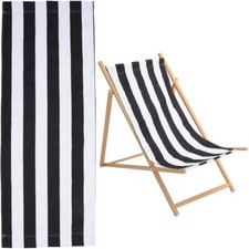 GORGECRAFT 44x17inch Beach Sling Chair Replacement 1130 432mm, Black Stripe
