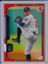 Corey Kluber 2015 Bowman Orange Border #'d /25 Base Paper Parallel Indians