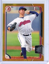 2015 Bowman Luis Lugo BP29 Prospect Gold /50 Cleveland Indians