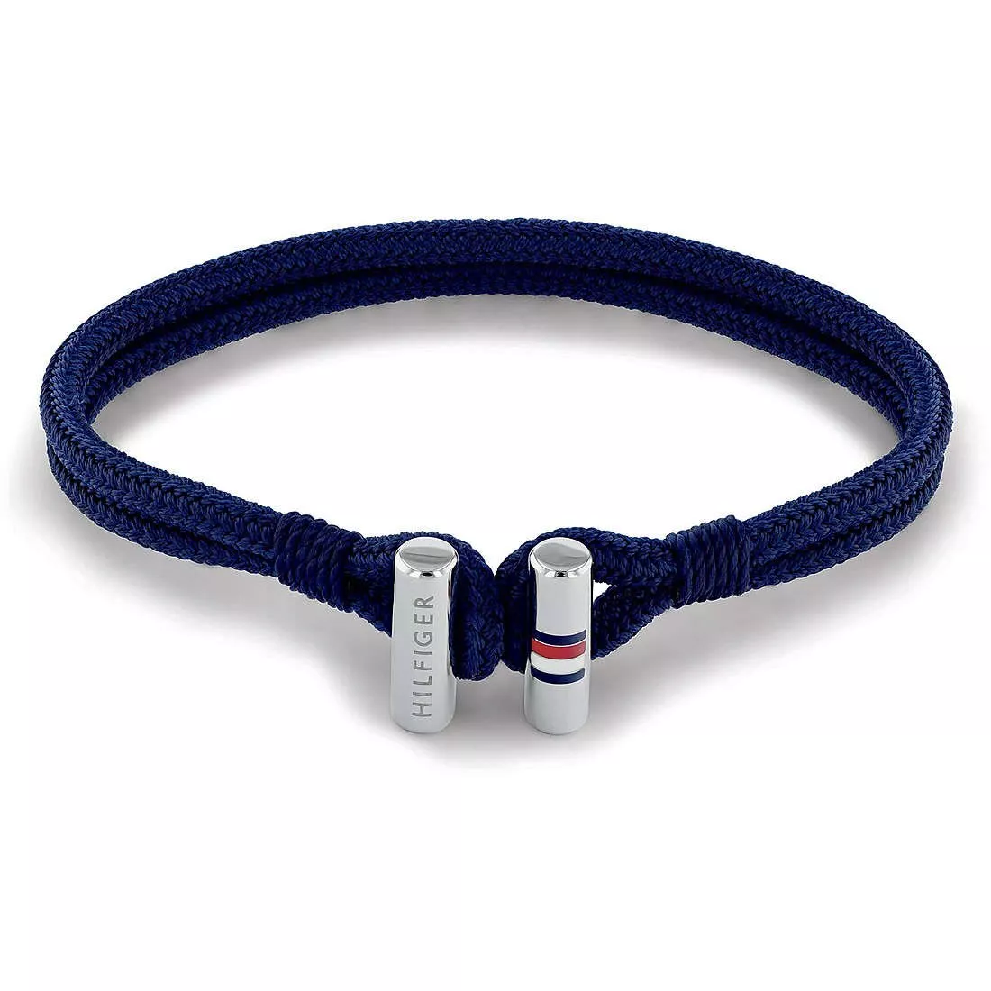 TOMMY HILFIGER Mens Bracelet NYLON SS 2790337 Canvas Fabric Blue