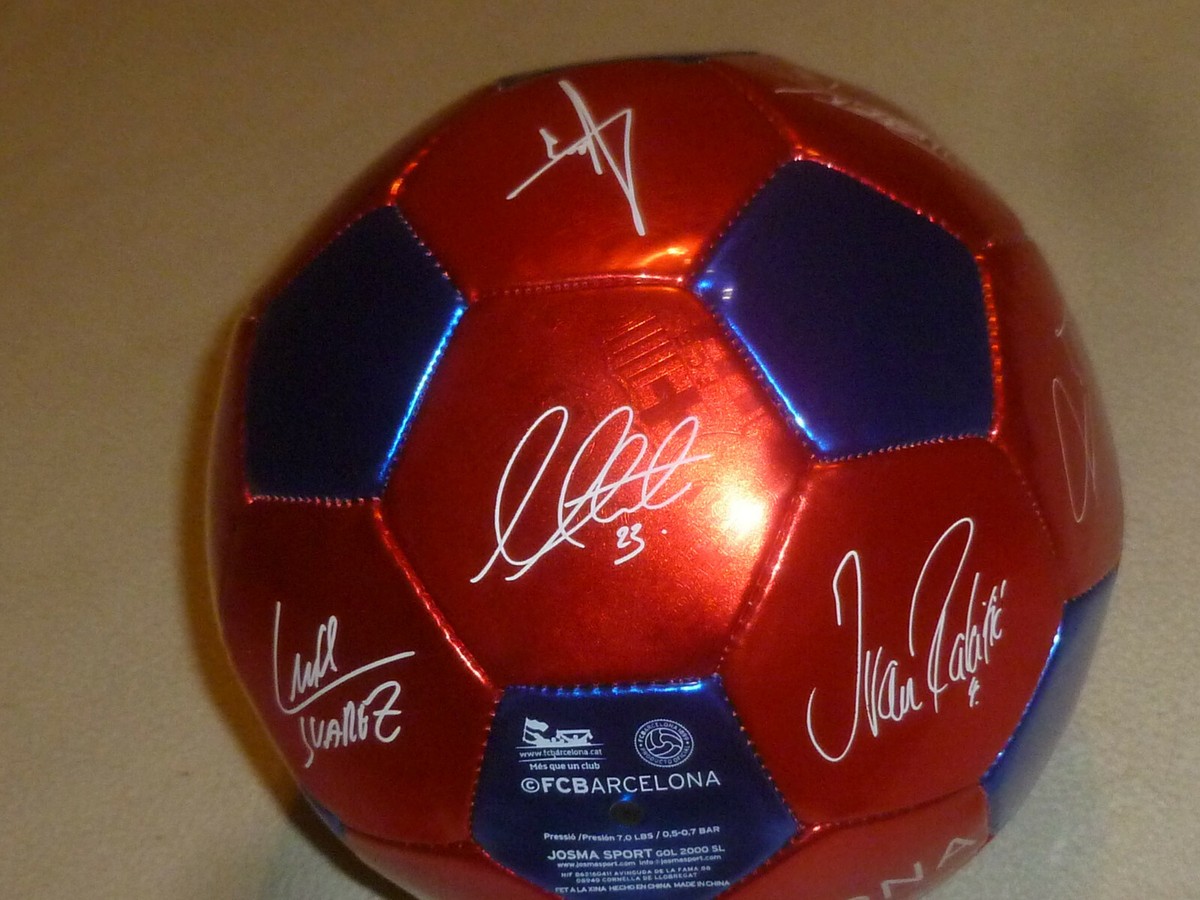 FCBARCELONA JOSMA SPORT SOCCER BALL PRINTED SIGNATURES GOL 2000
