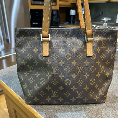 LOUIS VUITTON Cabas Piano Monogram Shoulder Tote Bag Authentic LV