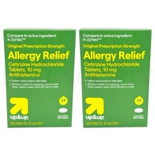 up&up Cetirizine Hydrochloride Allergy Relief Tablets 300 Count Each Lot of 2