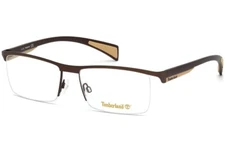 Timberland TB1275 049 Brown Metal Half-Rim Optical Eyeglasses Frame 56-17-140