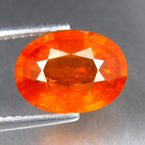 3.45 CT 10.5X7.80 MM OVAL IMPRESSIVE NATURAL FANTA ORANGE SPESSARTITE GARNET - Picture 2 of 3