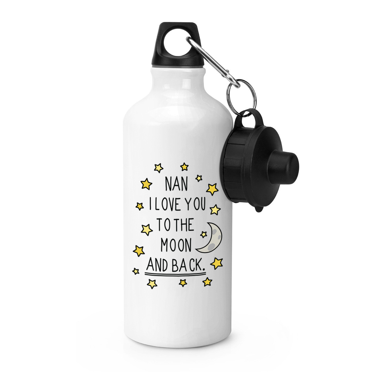 Nan I Love You To The Moon And Back Sports Drinks Bottle - Funny Grandma