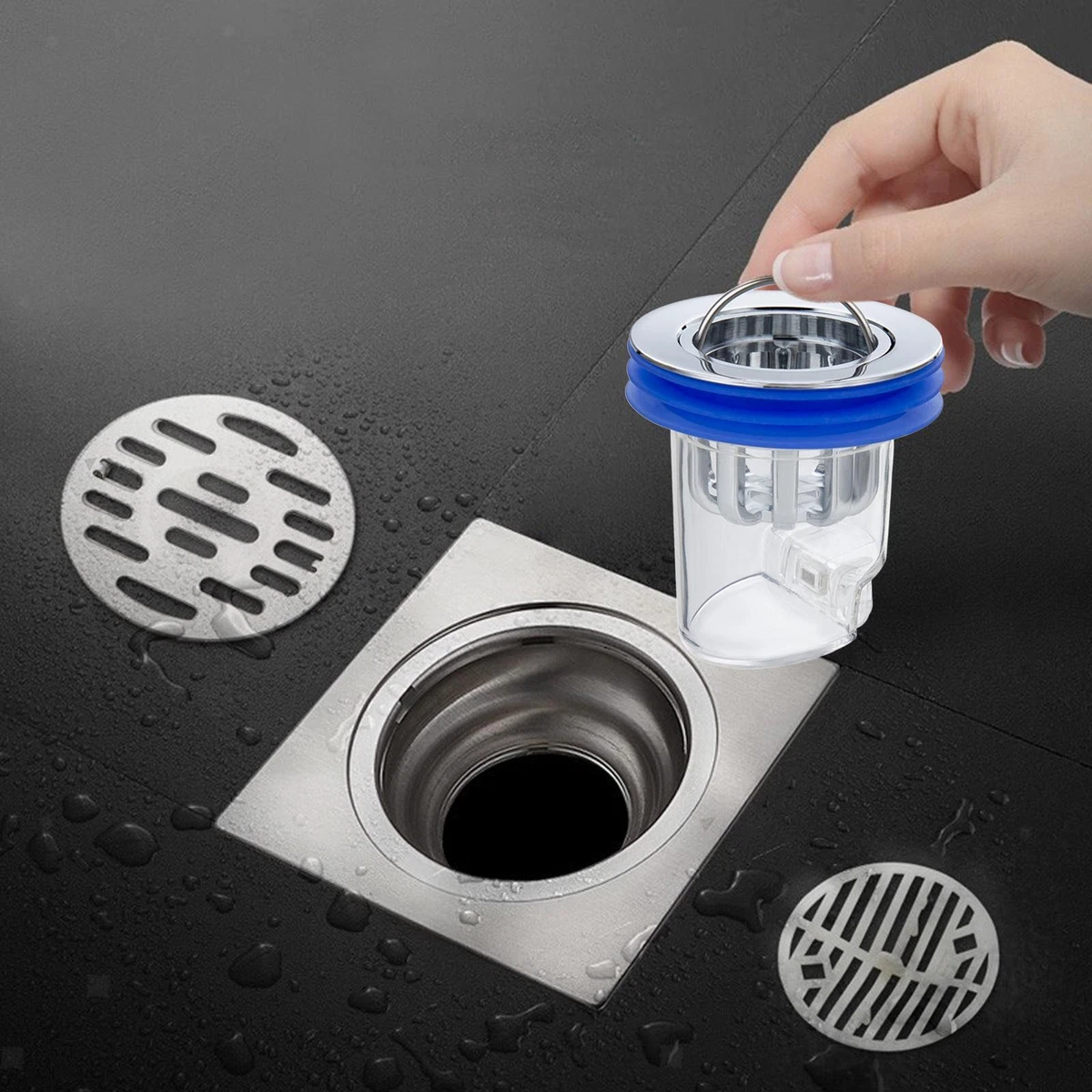 Shower Drain Insert Drain Plug Floor Strainer for Household Water Sewer