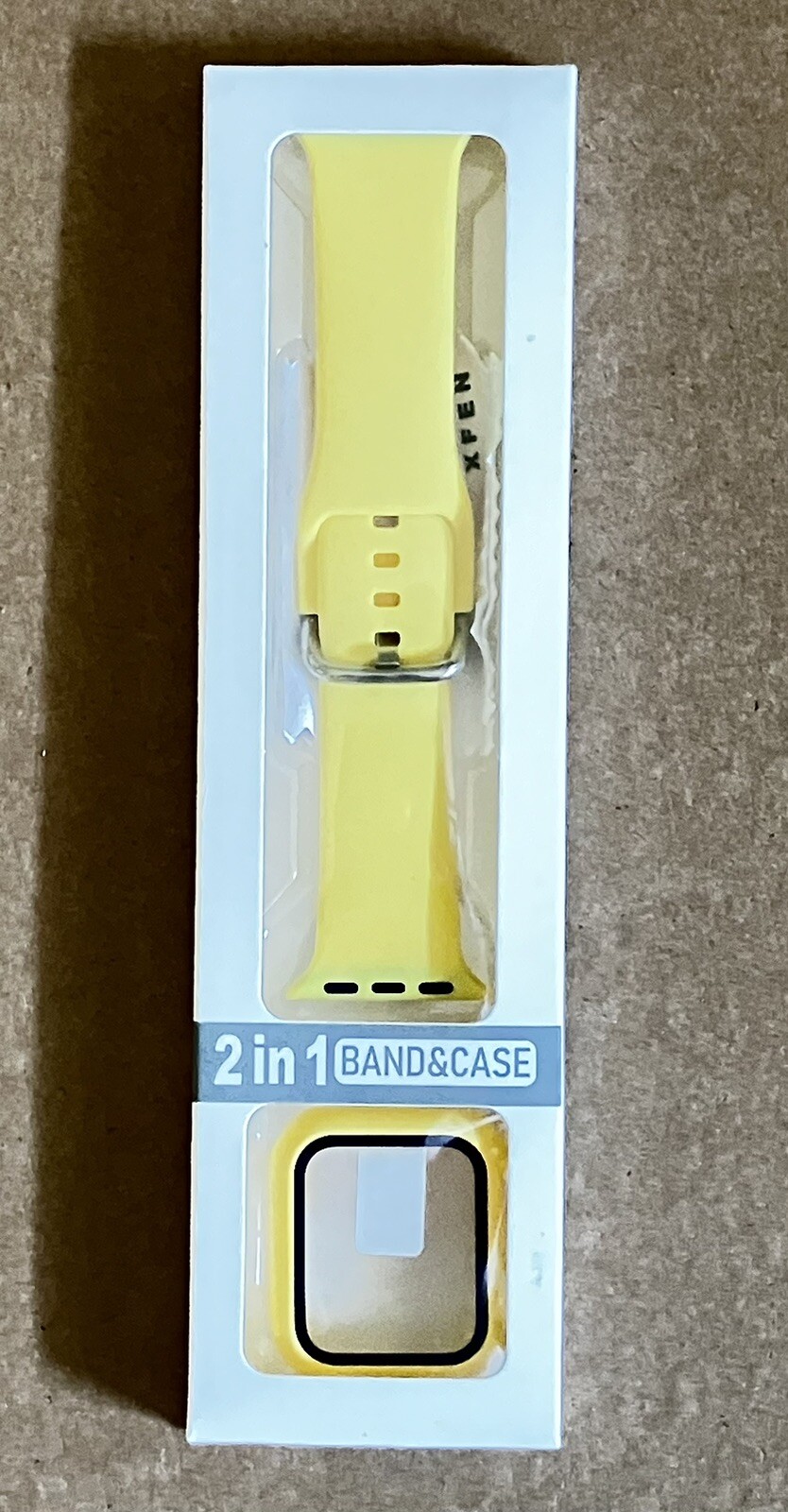 Fitbit Case 2 In 1 Band & Case Yellow Silicone Unbranded Brand New-image