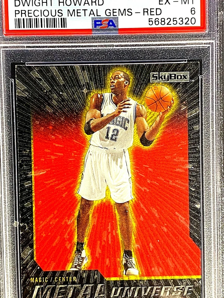 PSA 6 EX/MT 2008 Skybox Metal PMG ROJO Gemas de metales preciosos Dwight Howard/50 3343 Foto 2 de 4