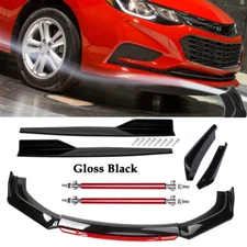 Front Bumper Lip Spoiler Splitter Rear Lip Side Skirt Glossy For Chevrolet Cruze