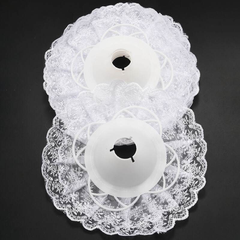 6Pcs Lace Bouquet Collar, Lace Collar DIY Bouquet Holder Wedding