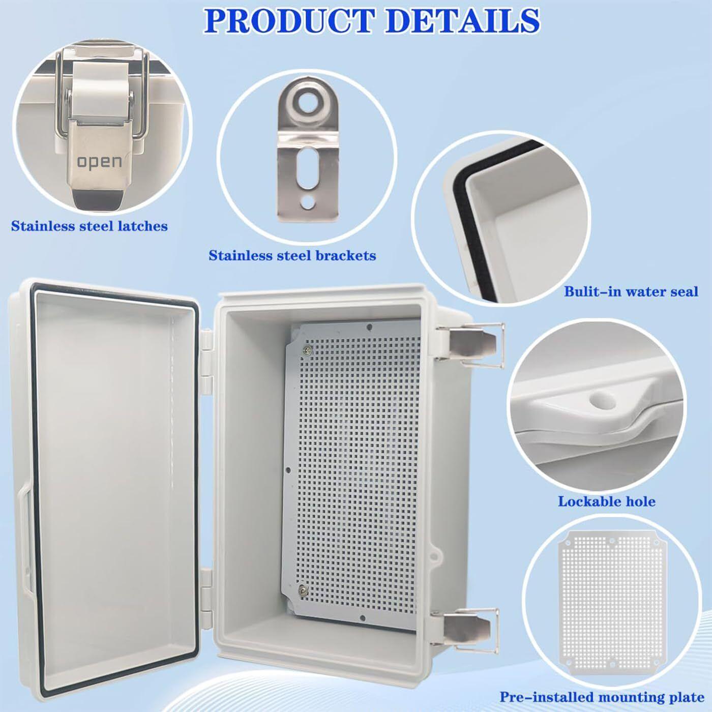 Outdoor Waterproof Electrical Box Junction Box Weatherproof Ip67 Abs Plastic