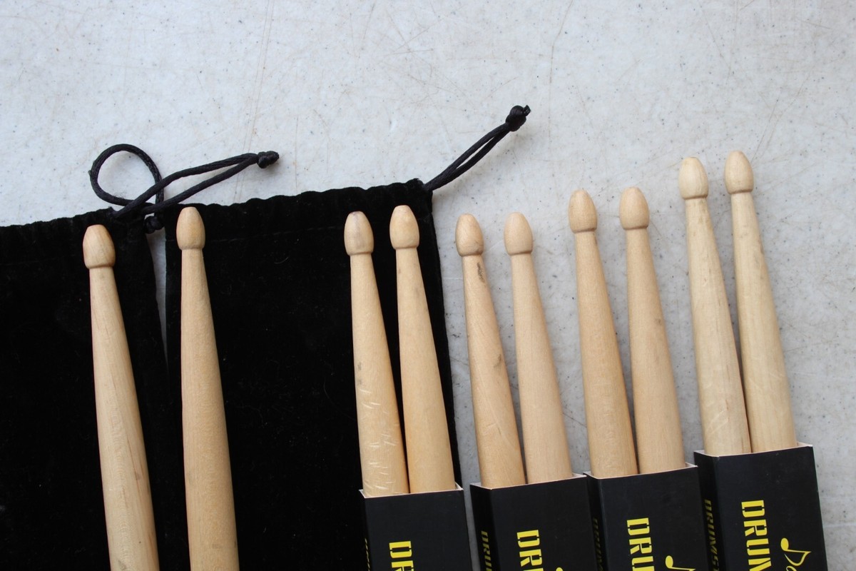 Bacchette Per Batteria Donner 7A - 2 Paia In Legno D'Acero Con Borsetta | Classic Maple Wood - Foto 12