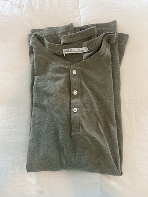 Cricket Men s Xl Long Sleeve Henley Shirt, Green
