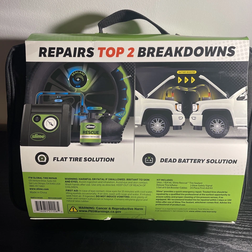 Roadside Emergency Truck/SUV Kit Pre-Pack with Slime 50160 - Image 3 of 3