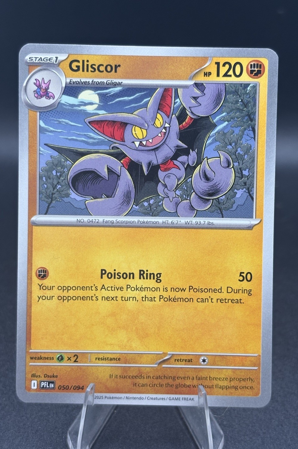 Gliscor 050/094 Pokémon TCG Me02: Phantasmal Flames Regular NM/M