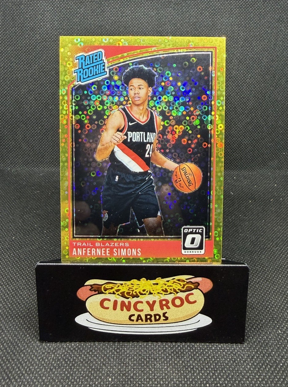 2018-19 Panini Donruss Optic Anfernee Simons RR #186 Fast Break Gold /10