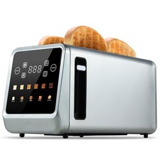 Long Slot Toaster 4 Slice, Touch Screen LED Display, 1.5  Extra Wide Slots fo...