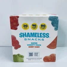 Shameless Snacks - Super Variety 6 Pack Healthy Keto Gummy Candy Glutton Free!